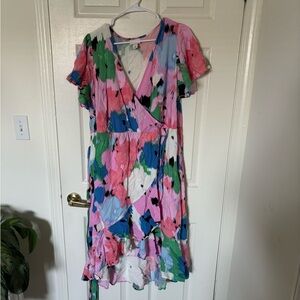 EUC midi wrap dress